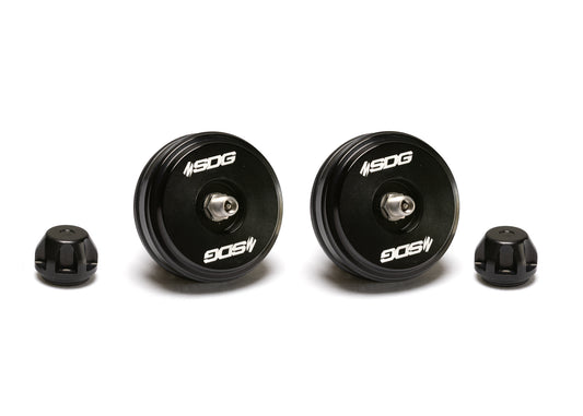 SDG Billet Aluminum 2.5" Fox Upgrade Reservoir Schrader Endcap Kit