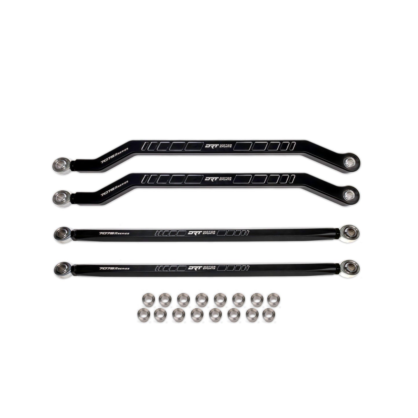 DRT Motorsports Billet Aluminum Race Series 7075 XD High Clearance Radius Rod Set For Polaris Pro R / Pro S / Turbo R