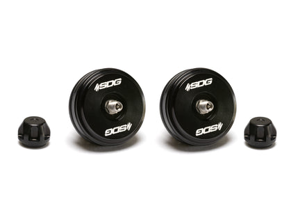 SDG Billet Aluminum 2.5" Fox Upgrade Reservoir Schrader Endcap Kit